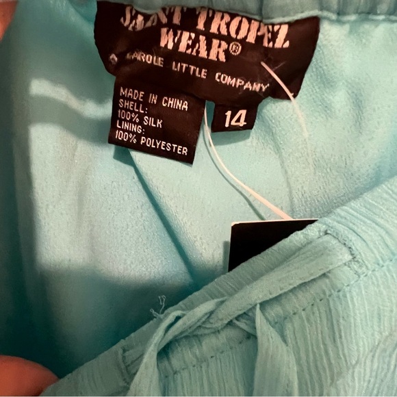 Y2K Saint Tropez West Vibrant Blue Maxi Skirt 100% Silk - Picture 2 of 4